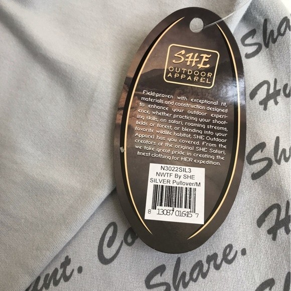 NWT NWTF by She Silver Pullover Conserve Share Hunt Hoodie Women Size Medium - Picture 6 of 12